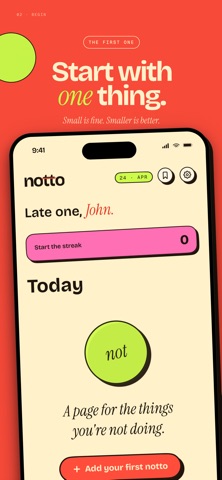Notto: Not-To-Do List screenshot