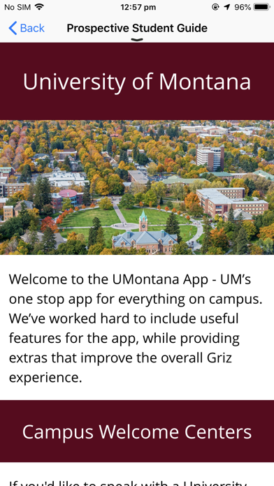 University of Montana iPhone screenshot 5 - Education app