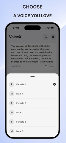 VoiceX - Text To Speech Screenshot 2 of 5