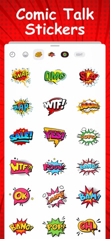 Comic Talk Stickers! iPhone screenshot