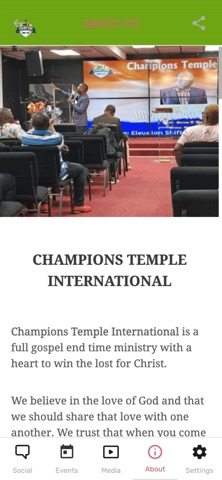 Champions Temple App screenshot