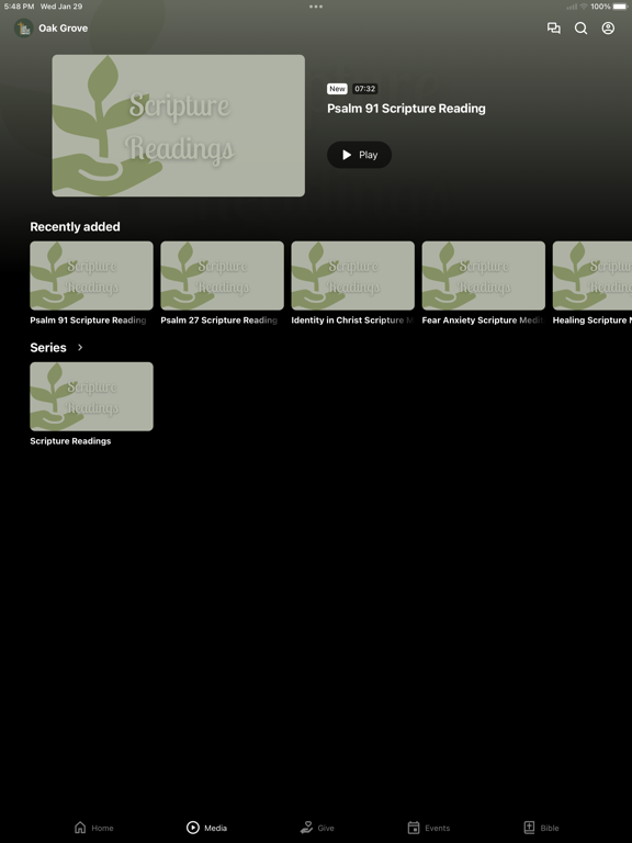 Oak Grove Gainesville iPad screenshot 2 - Education app