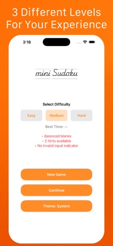 mini Sudoku: Single Numbers iPhone screenshot
