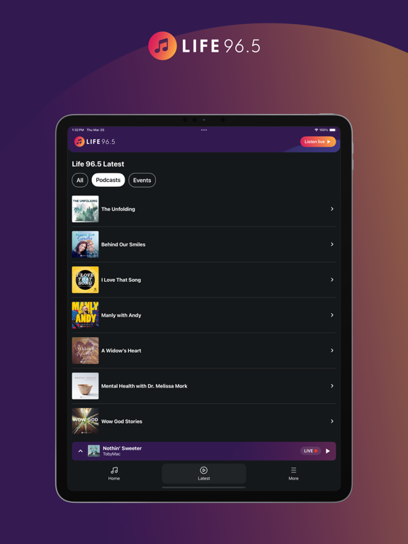 Life 96.5 iPad screenshot 4 - Music app