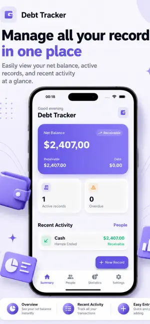 Debt & IOU Tracker screenshot 1