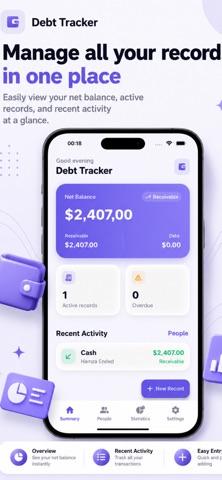 Debt & IOU Tracker Screenshot 1 of 4