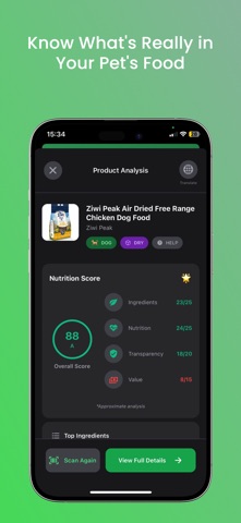 Pawdi - Pet Food Scanner iPhone screenshot