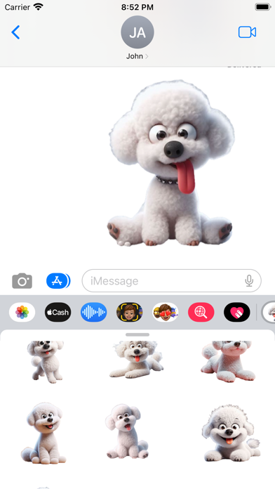 Screenshot 4 of Goofy Bichon Frise Stickers App