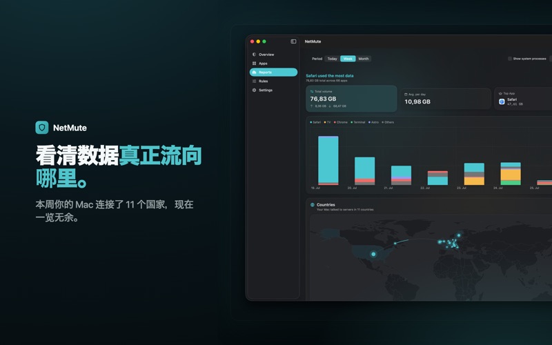 NetMute · 隐私防火墙 screenshot