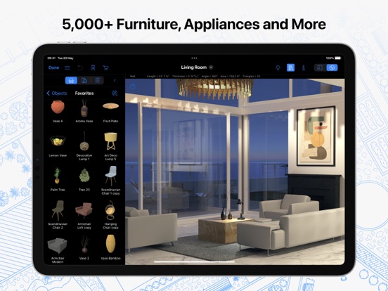 Live Home 3D - House Design iPad app afbeelding 6