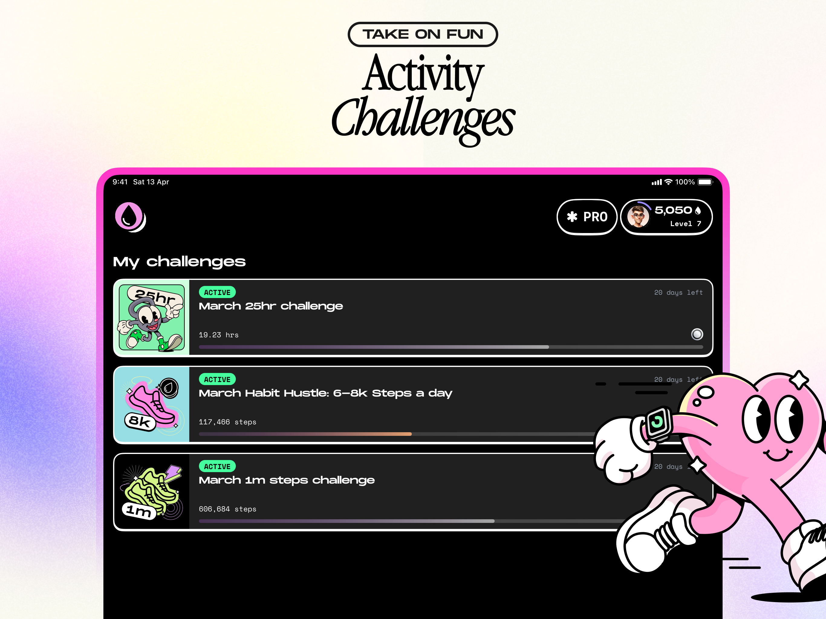 1 Better - step & activity screenshot 9