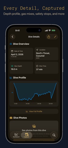 Slate: Dive Logbook iPhone screenshot