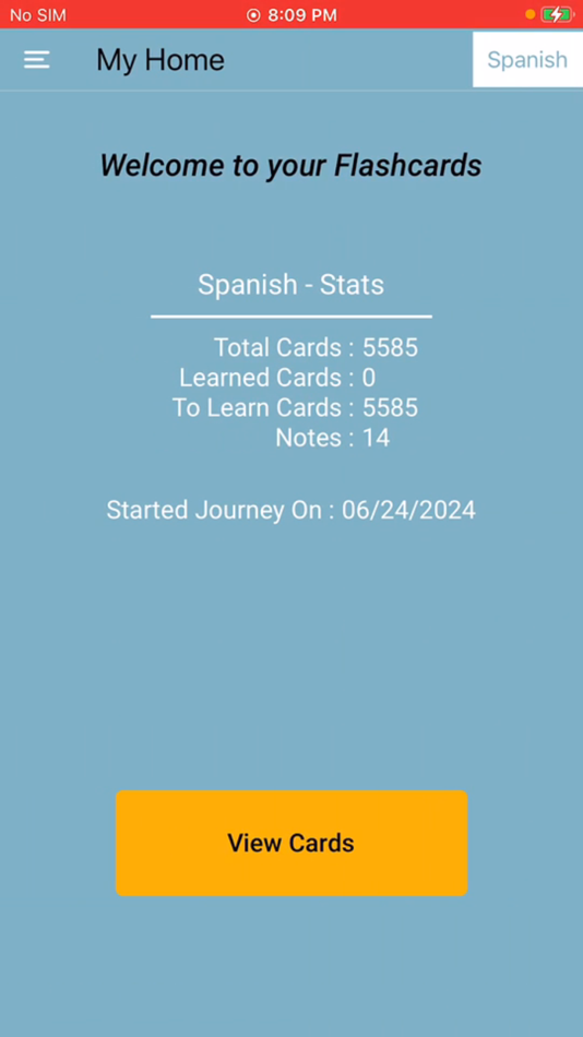 #1. Flashcards4Spanish (iOS) 由: Muthiah Radha