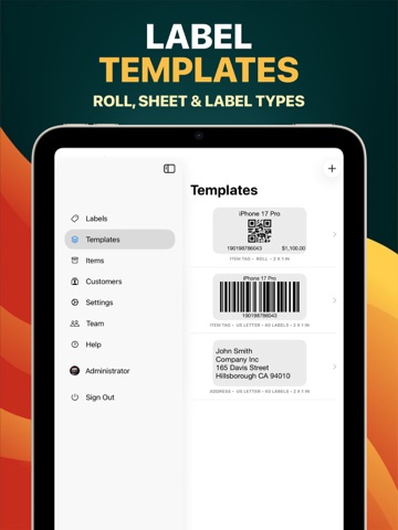 Label Maker - Print Master Pro iPad screenshot