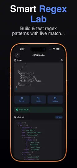 Screenshot von Forge — Developer Toolkit auf dem iPhone 2