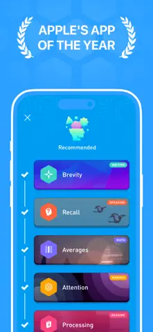 App Store-Screenshot 2 von Elevate - Brain Training Games