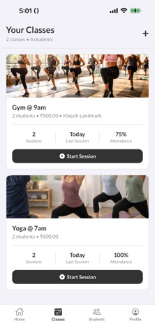 Present+ Attendance & Invoices screenshot
