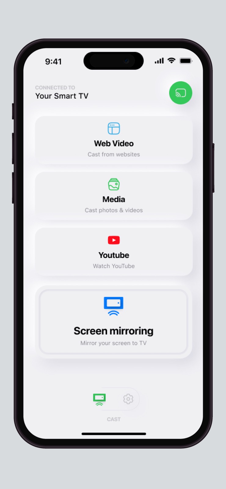 Screen Mirroring · Smart TV iphone screenshot 4