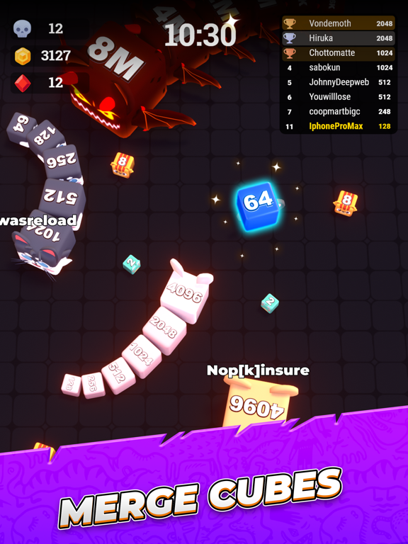 Jelly Cube Snake io iPad screenshot 1 - Games app