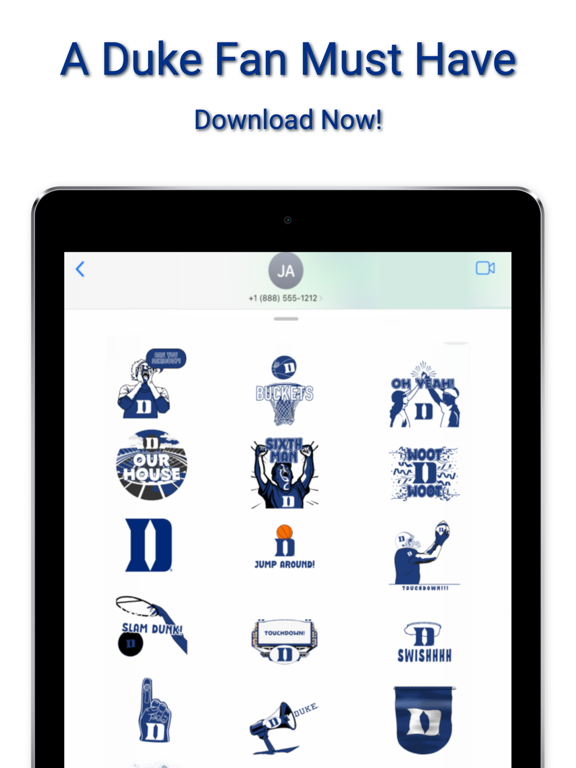 Blue Devils Sticker Pack 2024 iPad screenshot 4 - Stickers app