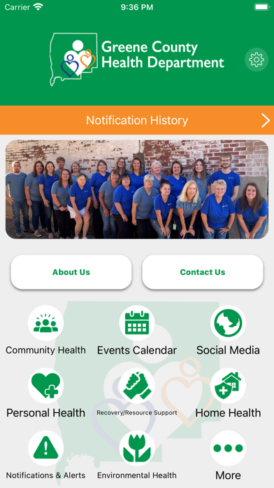 Greene County IL Health Dept. Screenshot