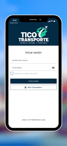 Tico Transportes iPhone screenshot