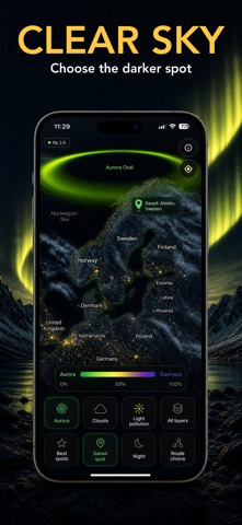 Aurora Forecast Map – AuroraMe Screenshot 3 of 6