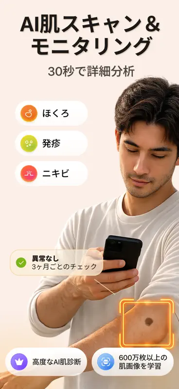 AI肌診断・皮膚科・UV指数・美白・肌分析 ・顔診断 ・医学 screenshot 4 of 9
