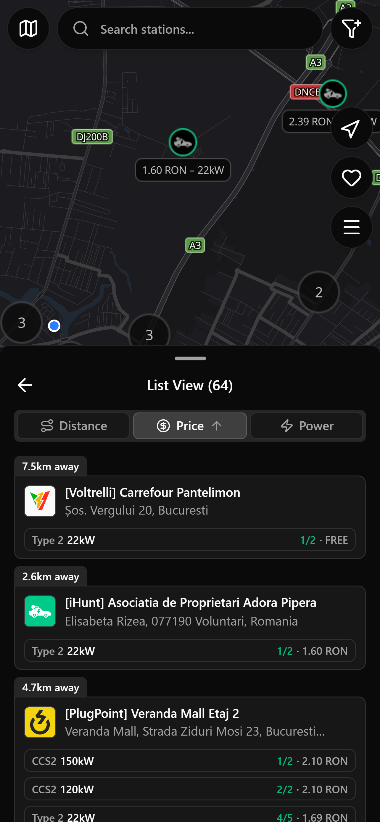 AmpWhere - EV Charging Map
