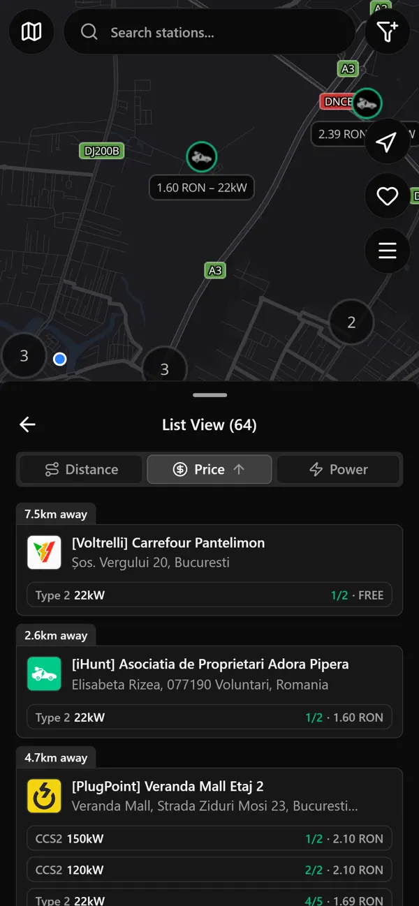 Screenshot #3 pour AmpWhere - EV Charging Map
