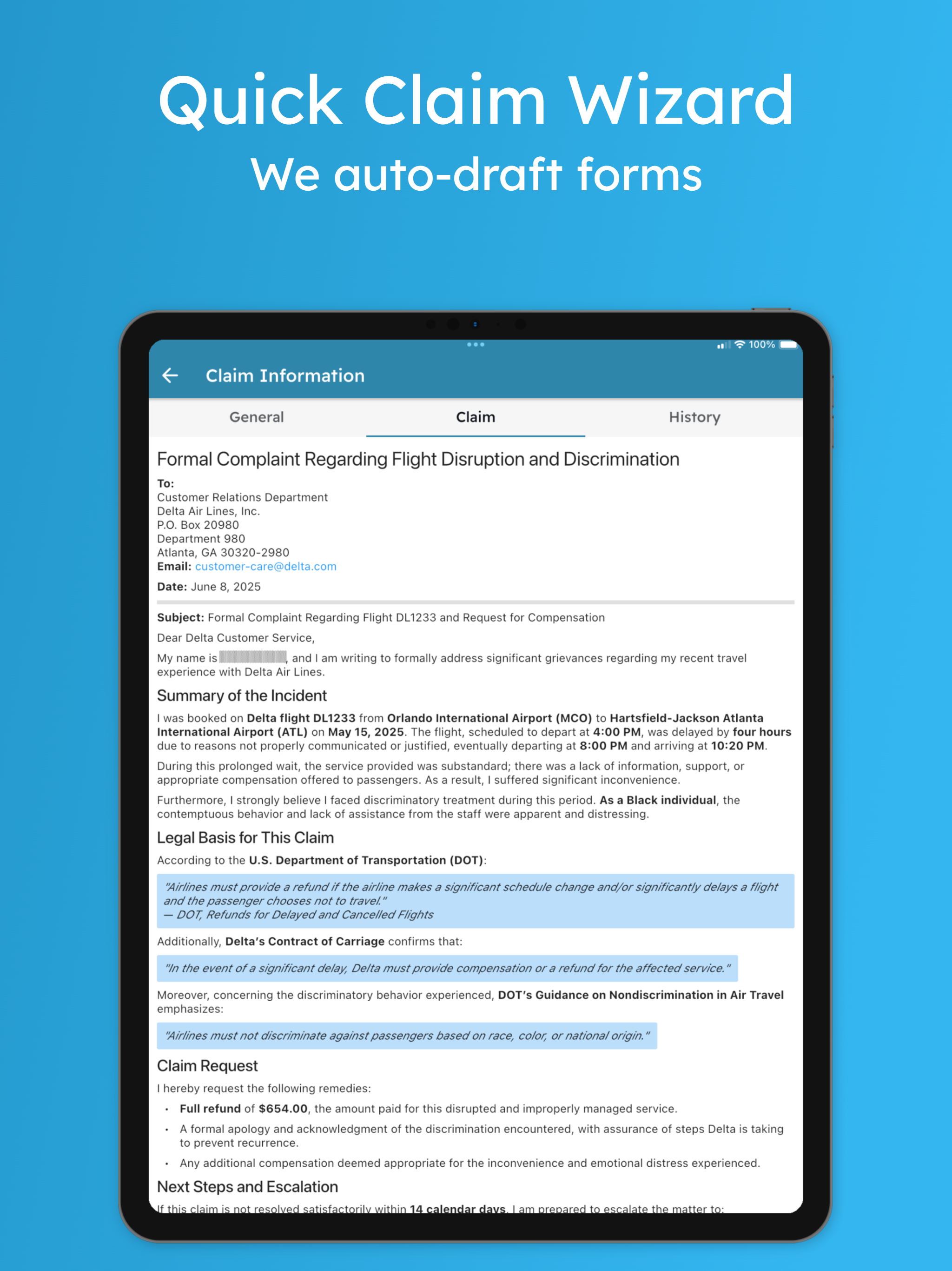 RefundMe AI travel claims