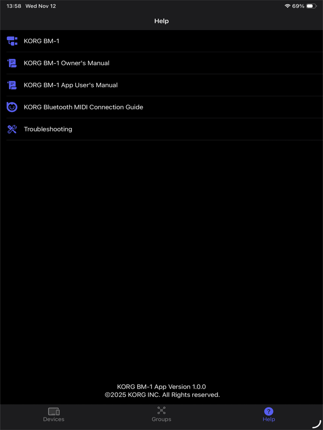 KORG BM-1 Screenshot