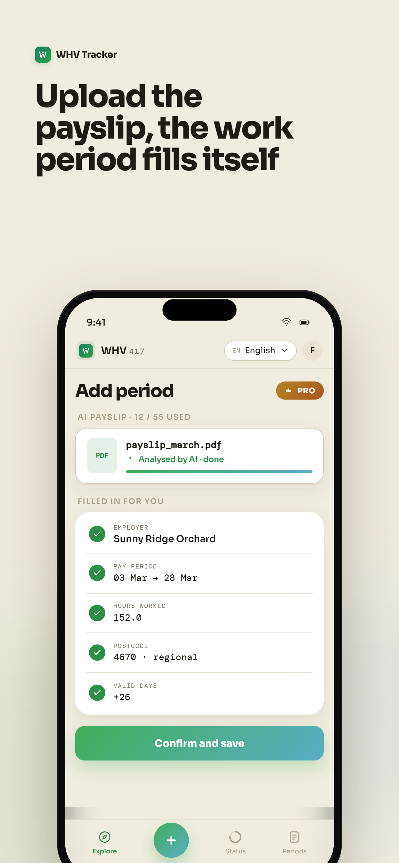 WHV Tracker screenshot 3