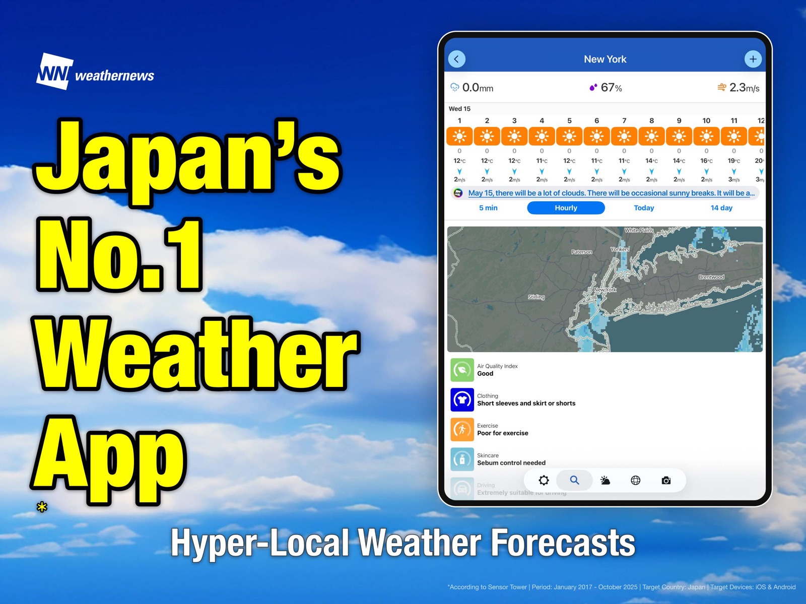 Weathernews - Weather Forecast ipad screenshot 1