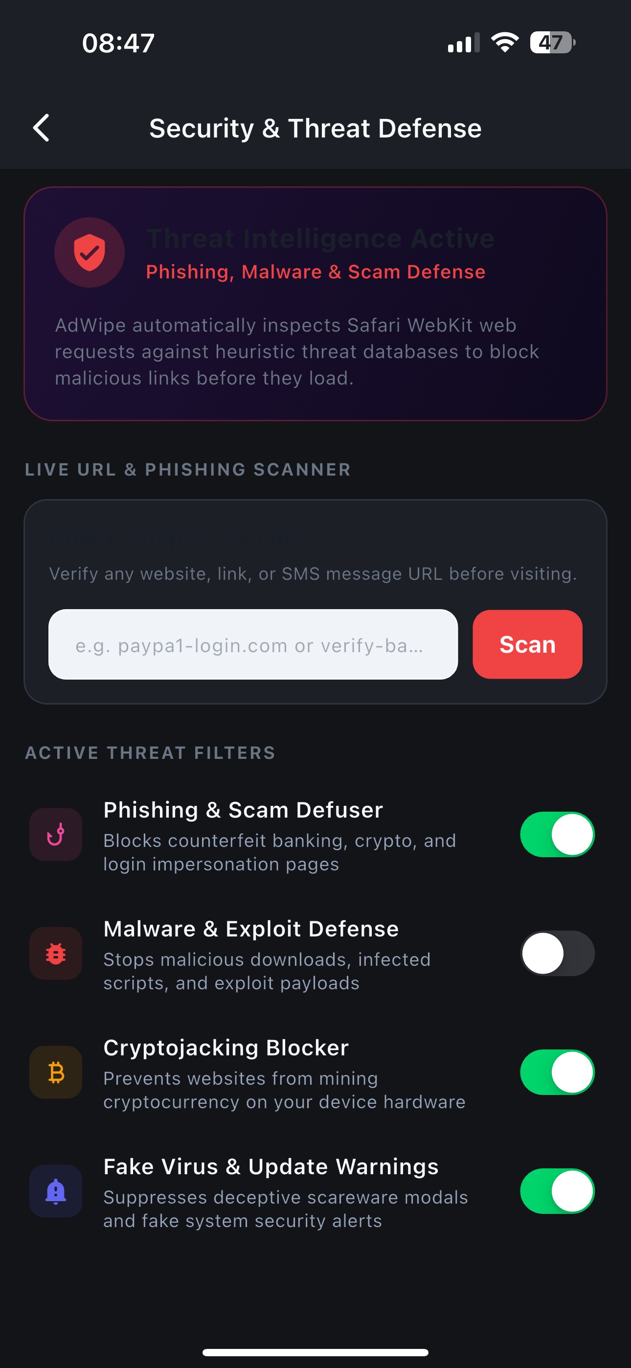 Screenshot 7 of AdWipe - Ad & Popup Blocker