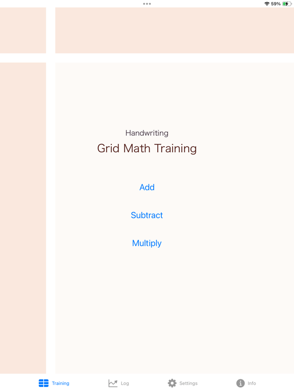 Handwriting Grid Math Training iPad screenshot