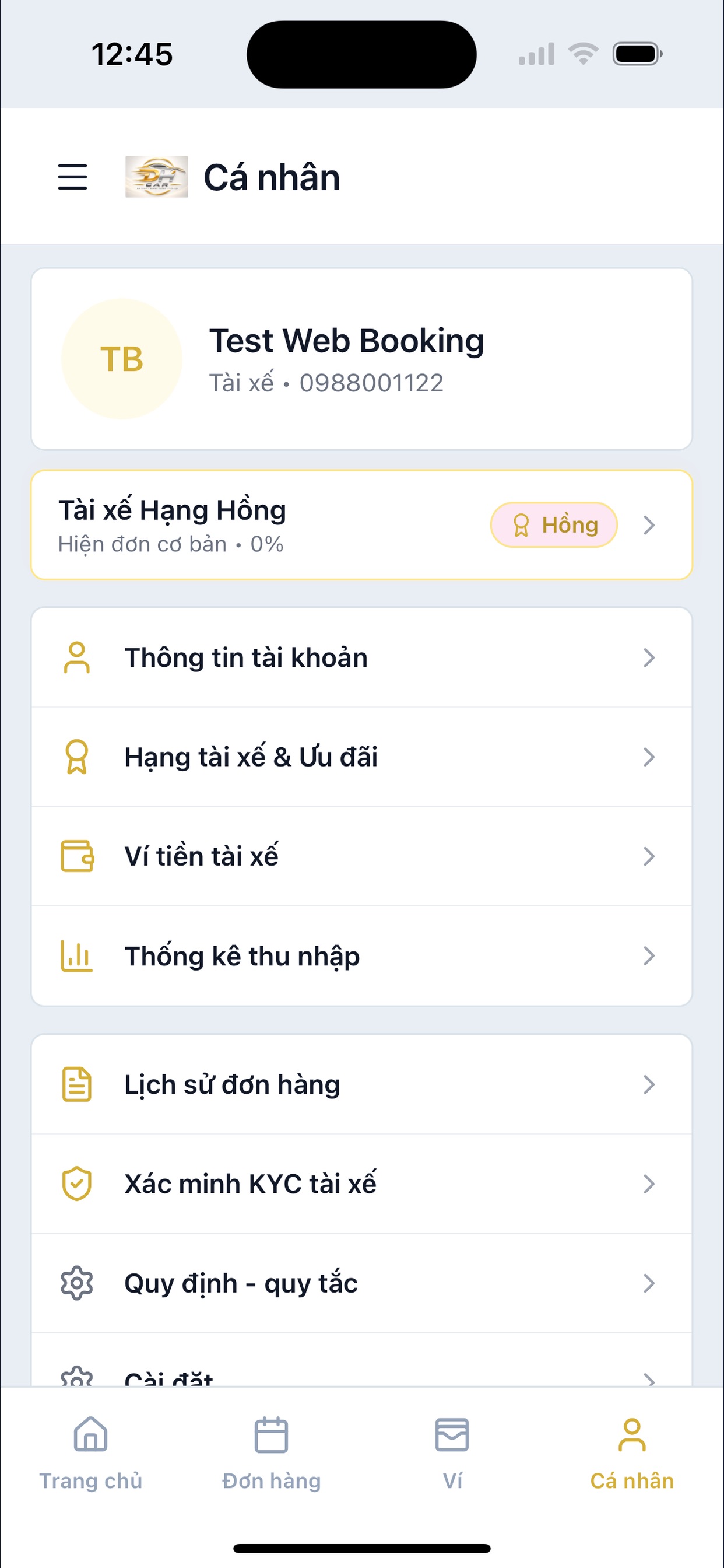 Screenshot 5 of Dh Car Tài Xế