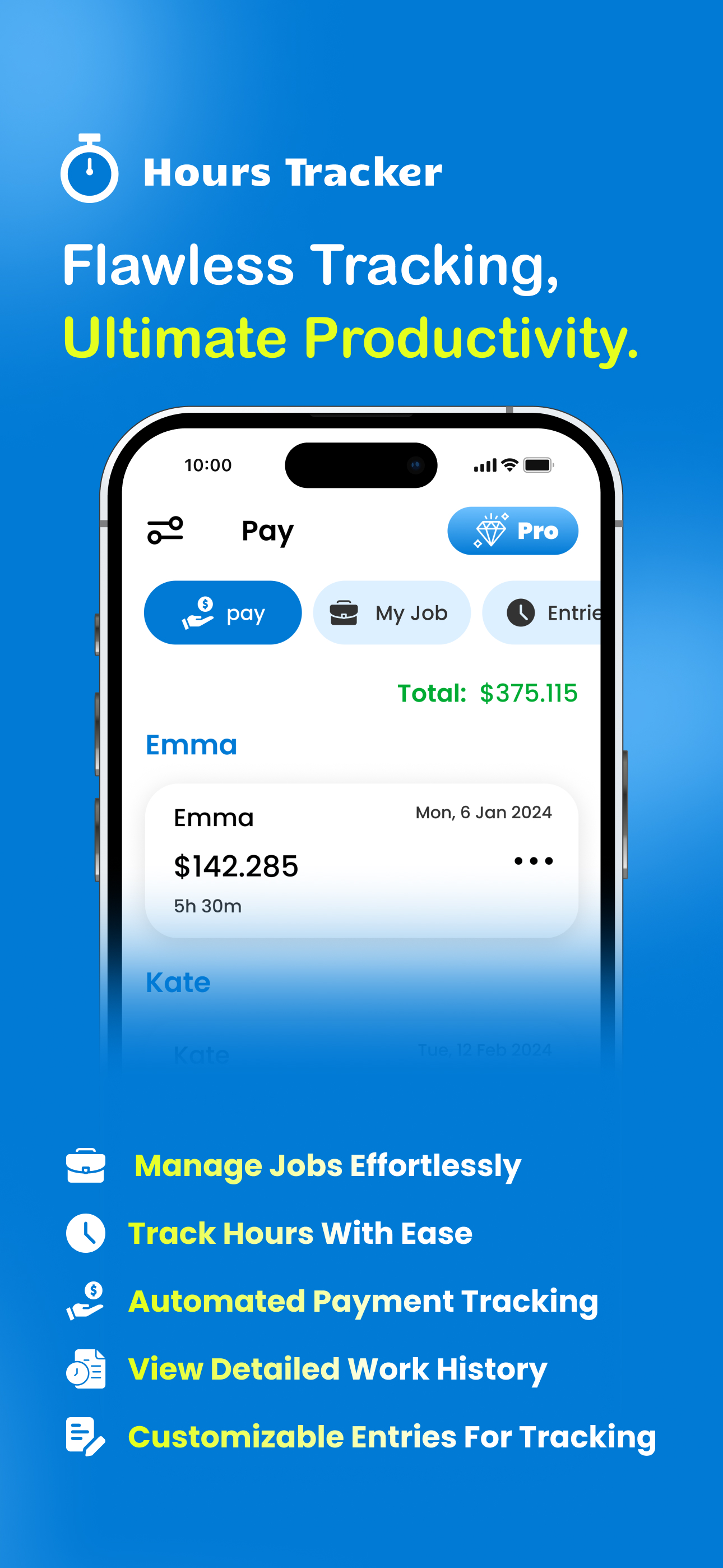 Hour Tracker: Track Time & Pay screenshot 3