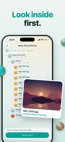 Droplet: Unzip RAR, ZIP & 7Z screenshot 2
