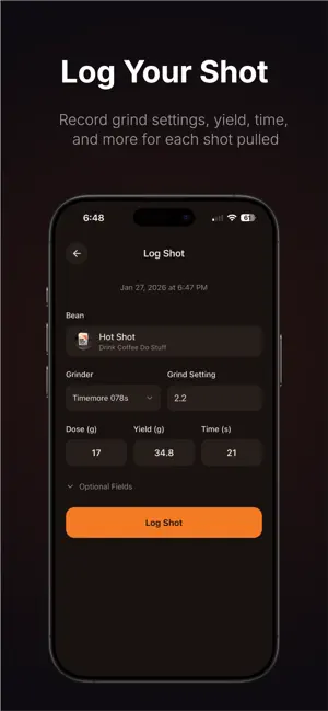 Espresso Shot Log screenshot 3