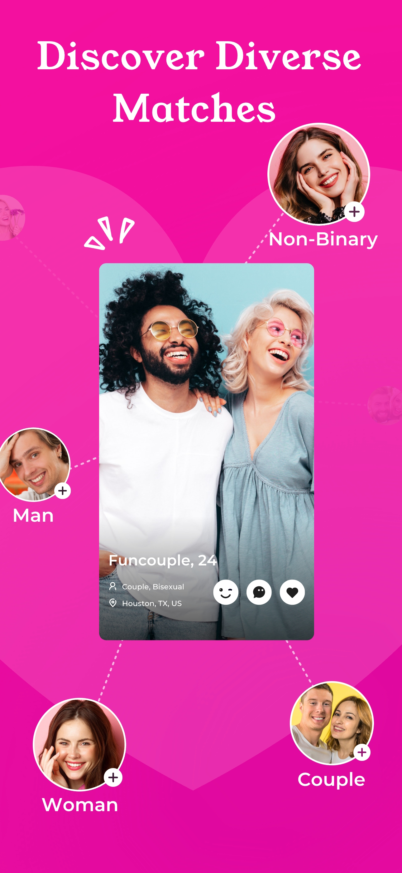 BiCupid: Date Singles, Couples