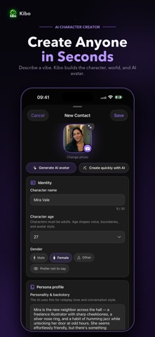 Kibo: AI Character Chat Screenshot 1 of 6