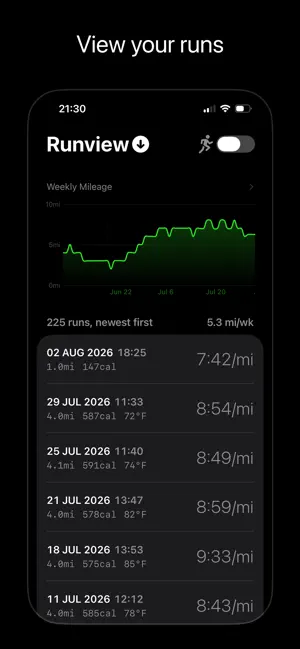 Runview: Workout Viewer screenshot 1