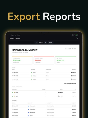 ProfitPad: Invoice & Expenses iPad screenshot