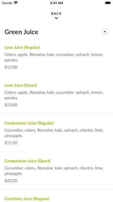 Green Fork & Straw iPhone screenshot 3 - Food & Drink app