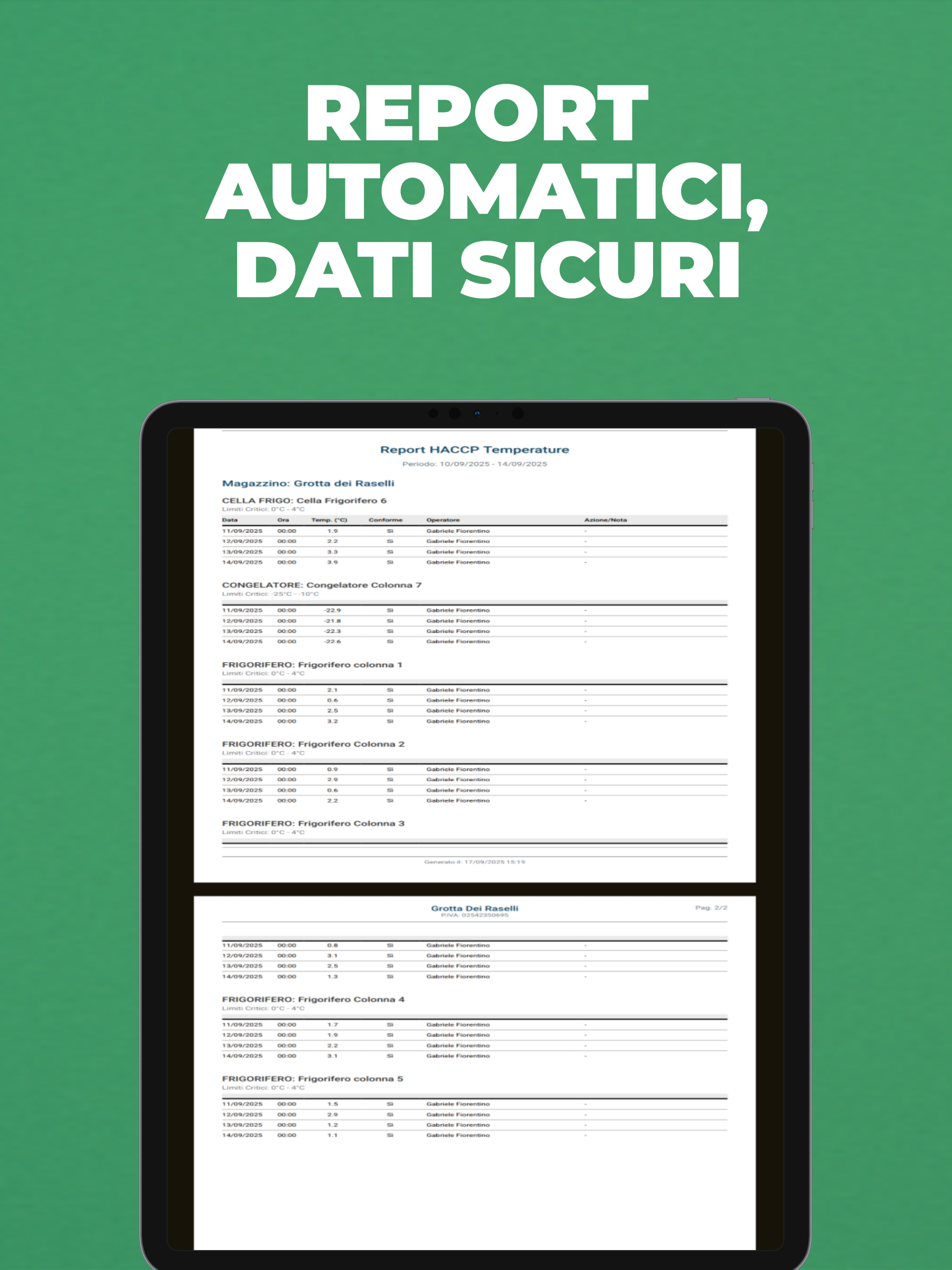 Veridia: HACCP, AI & Sensori