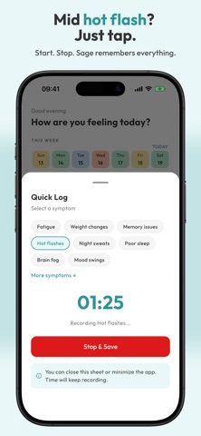 Sage: Menopause & Peri Tracker Screenshot 3 of 6