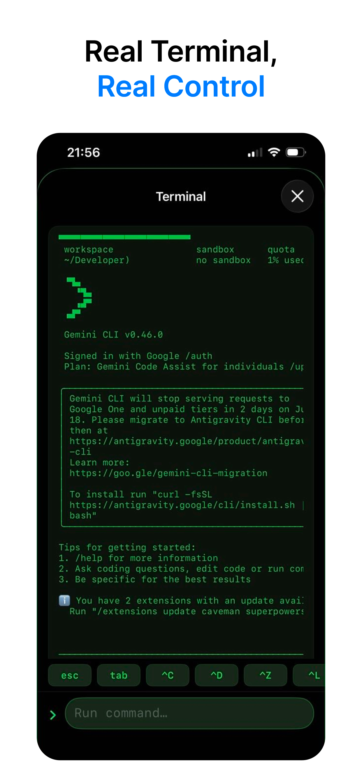 Mobile IDE for Antigravity AI