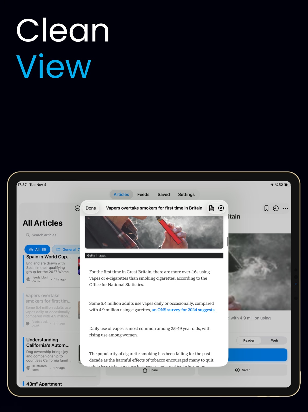 Simplio RSS Reader ipad screenshot 4