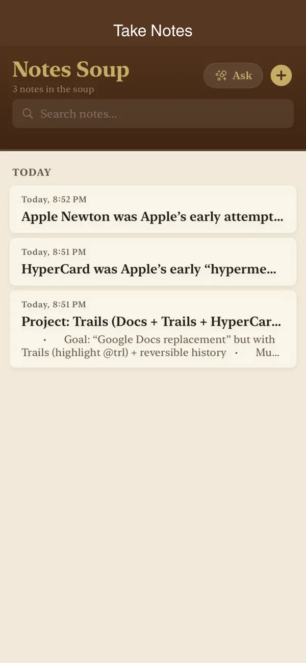 #4. Soup Notes (iOS) 作者: Jared Lewis